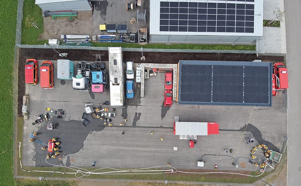 Stauraumkanal für Feuerwehr-Übungsfläche in Kirchzarten